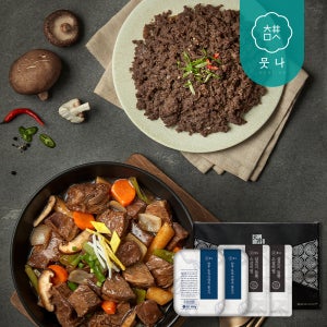 [뭇나] 한정식 메인코스 선물세트(한우등심언양식불고기2팩+순살소갈비찜2팩)