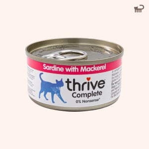 쓰라이브 컴플리트 고양이 주식캔 고등어+정어리, 75g, 1개