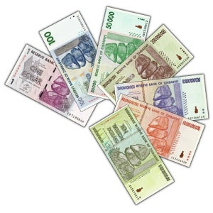 짐바브웨 7종 지폐 세트 10조 달러 세계 화폐 외국돈