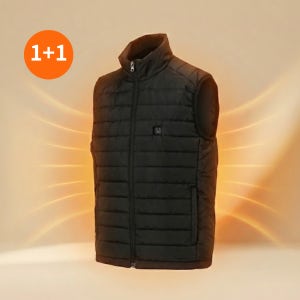 1+1 국산 kc 발열 열선 usb 겨울 경량패딩 온열조끼 겨울 작업복 방한용품 남성 블랙