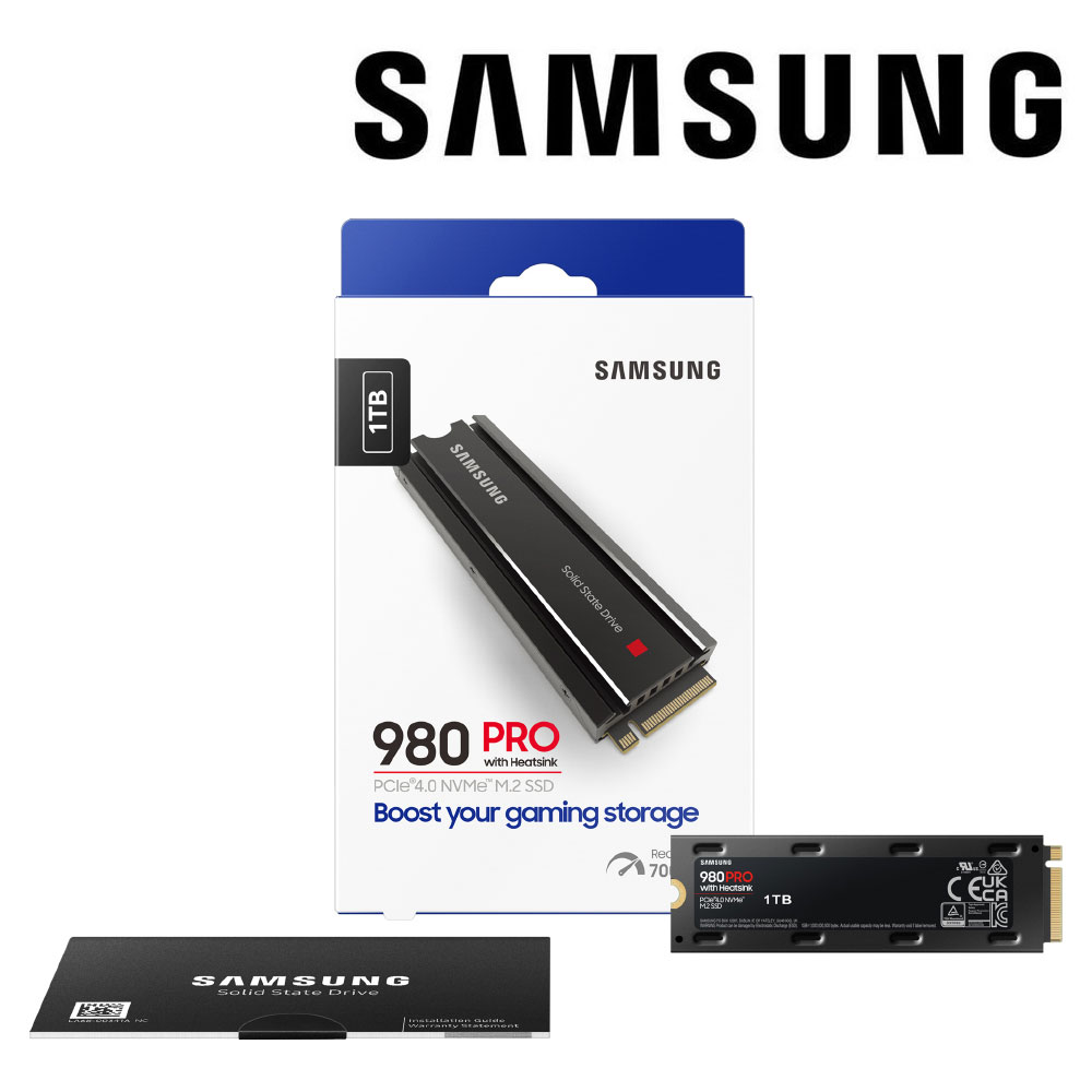 삼성전자 정품 980 Pro with Heatsink PCIe 4.0 NVMe M.2 SSD 1TB MZ-V8P1T0CW 소니 PS5 플스5