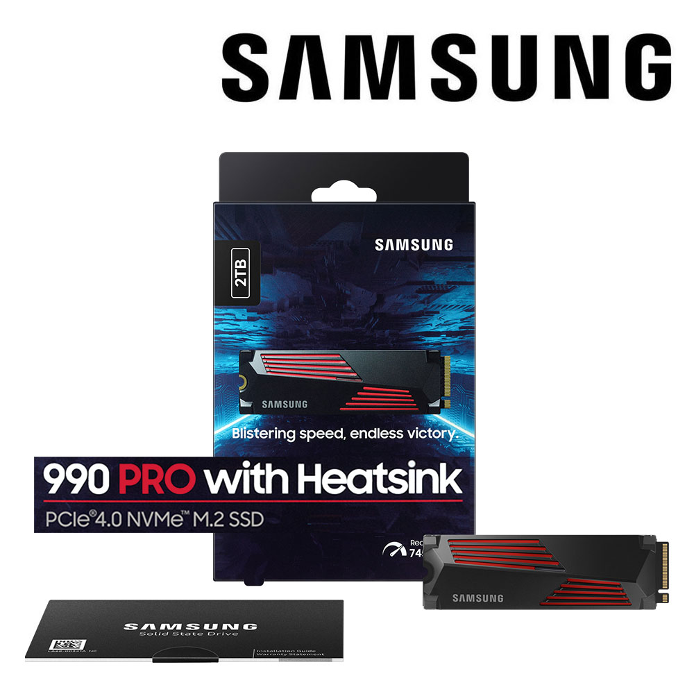 삼성전자 내장 SSD 990 Pro NVMe with Heatsink 2TB MZ-V9P2T0CW 데스크탑용 소니 PS5 플스5