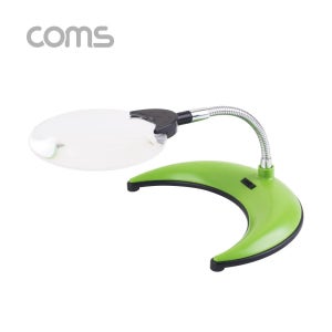 Coms 스탠드 LED 돋보기 확대경, 메인렌즈 2배율, 보조렌즈 4배율, 2X, 4X