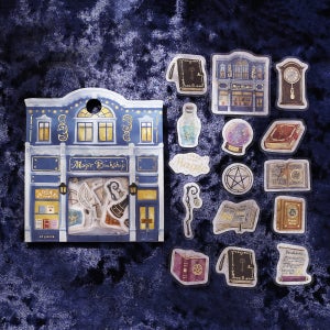 BGM 공상 상가 플레이크 씰 후레이크씰 조각 스티커 / 마법 고서점