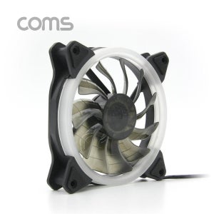 Coms 쿨러 케이스용 CASE, 120mm, Rainbow LED, Cooler, 쿨러팬