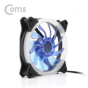 Coms 쿨러 케이스용 CASE, 120mm, Blue LED, Cooler, 쿨러 팬 4Pin 3Pin 4핀 3핀