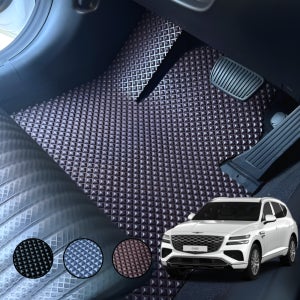 제네시스 GV80 발매트 5 6 7인승 VIP 에르블록 고무카매트 발판 1열 맞춤제작