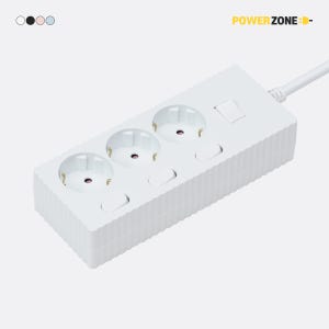 파워존 웨이브 고용량 과부하차단 국산멀티탭 전기코드 3구 3m 긴선 콘센트