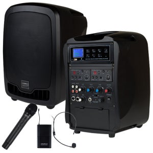 카날스 AT-260BN 150W 2채널 이동식 충전식 무선 마이크앰프