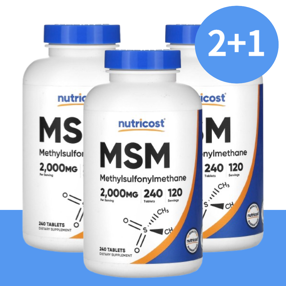 뉴트리코스트 식물성 MSM 식이유황 NSN 2000mg 240정 (3개)
