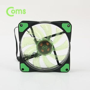 Coms 쿨러 케이스용 CASE (120mm) Green (Green LED) / 쿨러팬