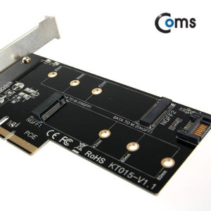 Coms PCI Express 변환 컨버터 M.2 NGFF NVME SSD Key B&M + PCI-E 4x + SATA 7P PC 브라켓 변환 카드