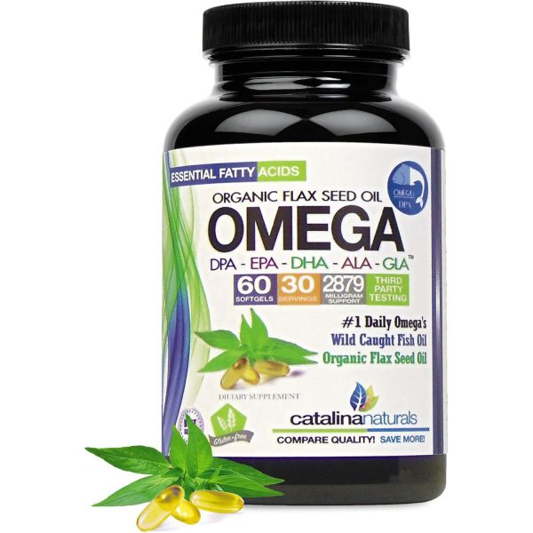 <b>DPA</b> <b>EPA</b> <b>DHA</b> <b>ALA</b> GLA와 보리지 생선 유기 아마씨 오일이 포함 오메가 369 블렌드 2400밀리그램 이상 강도 글루텐 없음 캡슐 60개
