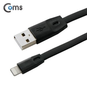 Coms iOS 8Pin 패브릭 케이블 1M USB 2.0 A to 8핀 Black 플랫