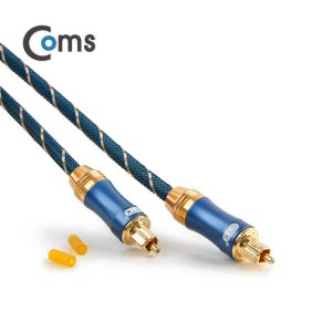 Coms 오디오 광케이블 6Ø 각/각 toslink to toslink Optical 최고급 다크블루 1.5M