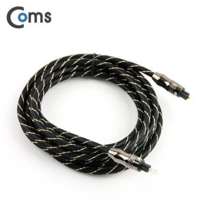 Coms 오디오 광케이블 6Ø 각/각 toslink to toslink Optical 최고급 블랙 3M