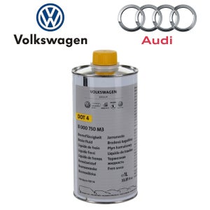 아우디 폭스바겐 순정 브레이크오일 DOT4 서비스센터 정식제품 1L, 3개