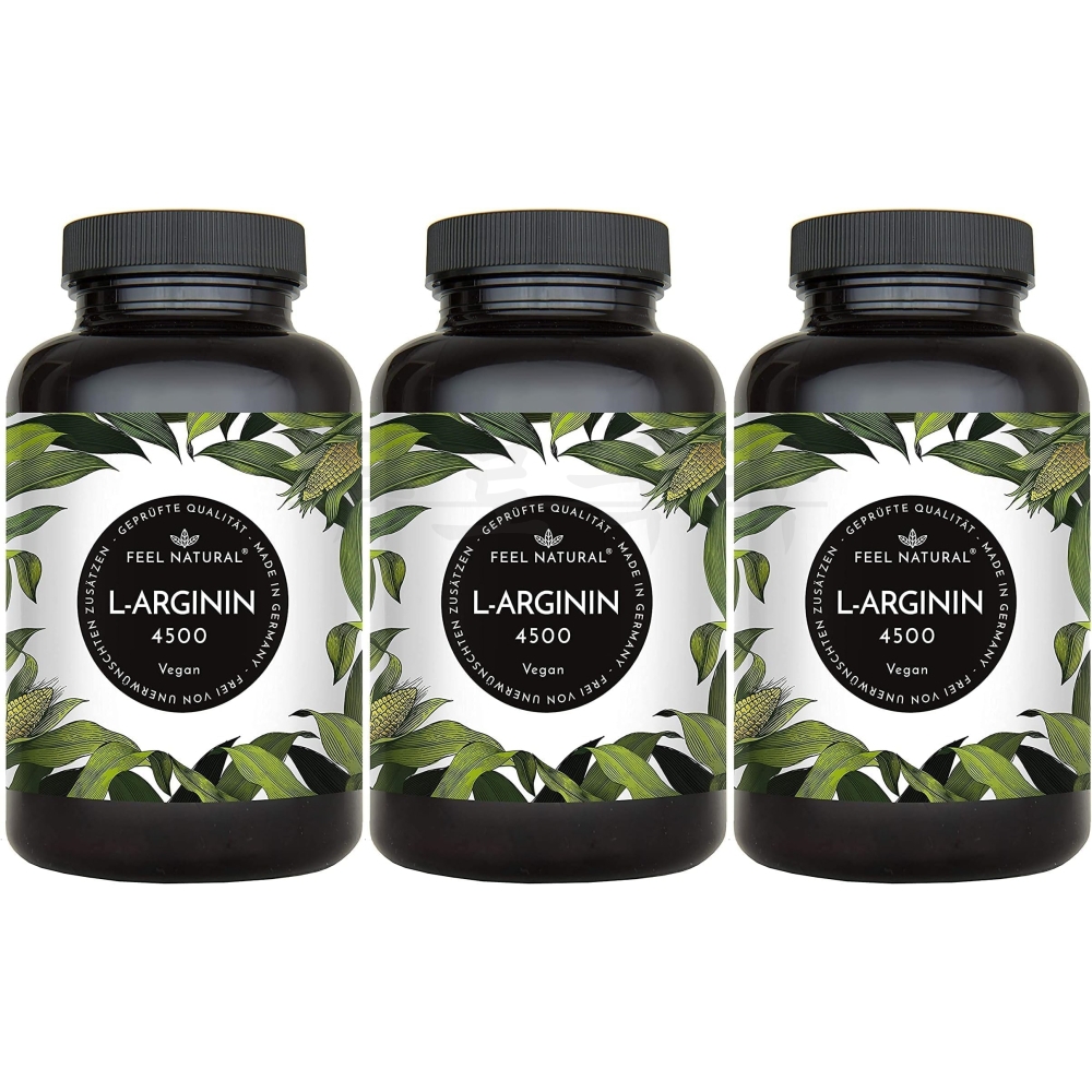 Feel Natural 필네츄럴 L아르기닌 4500mg 비건 365캡슐 x3