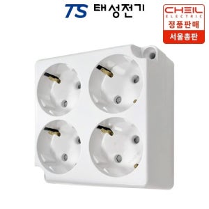 태성전기 제일전기 노출4구 화이트 콘센트(퀵타입)
