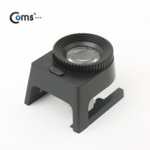Coms 10배율 3LED 돋보기 확대경 10X, 휴대용 파우치