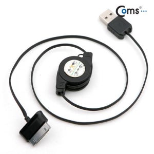 Coms 갤럭시탭 케이블(자동감김), 30핀(30Pin), 충전/데이터, USB 케이블