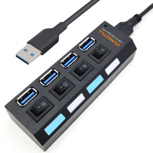 맥스틸 멀티 허브 USB 3.0 4포트 4in1 고속 어댑터 PC 데이터 MT-HU30