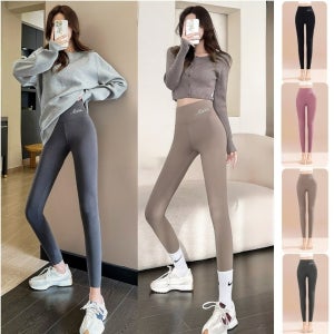 여성 기모 레깅스 드랄론 보온 레깅스 여성 하이웨이스트 슬림 헴 레깅스