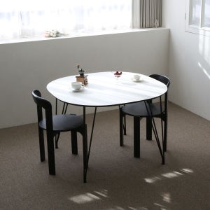 세이비어 화이트 라운드사각 식탁 1000사이즈