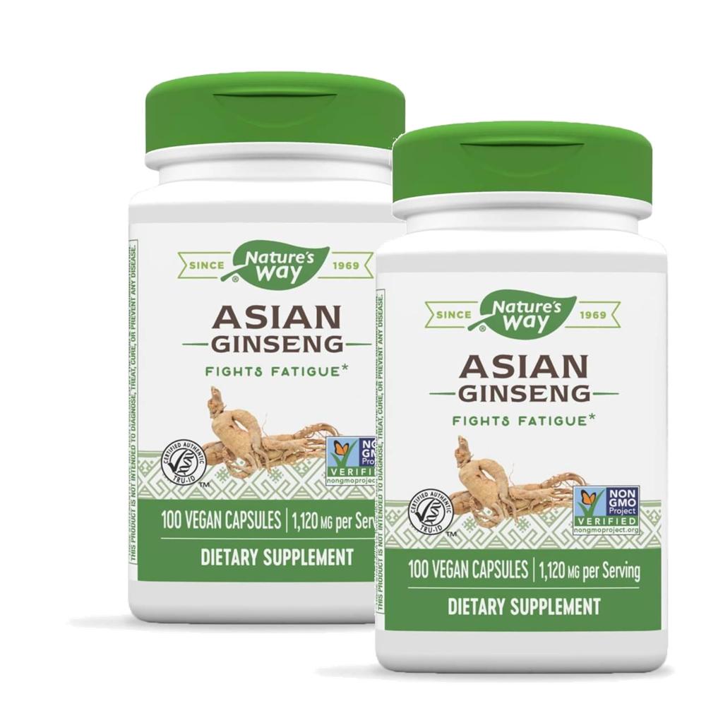 <b>네이처스웨이</b> 프리미엄 아시안 진생 인삼 캡슐 100정 2개 <b>Nature’s Way</b> Premium Herbal Asian Ginseng