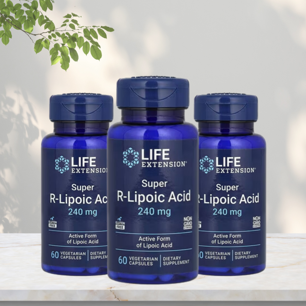 라이프익스텐션 알리포산 슈퍼 R-리포산 알파리포산 Na-<b>RALA</b> 60정, 3개