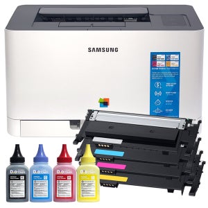 무한프린터 삼성 SL-C513 컬러 레이저 프린터기 무한토너+리필파우더 풀세트
