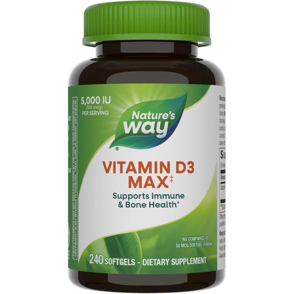 네이처스웨이 <b>비타민D3</b> 맥스 소프트젤 240정 Nature’s Way <b>Vitamin D3</b> Max