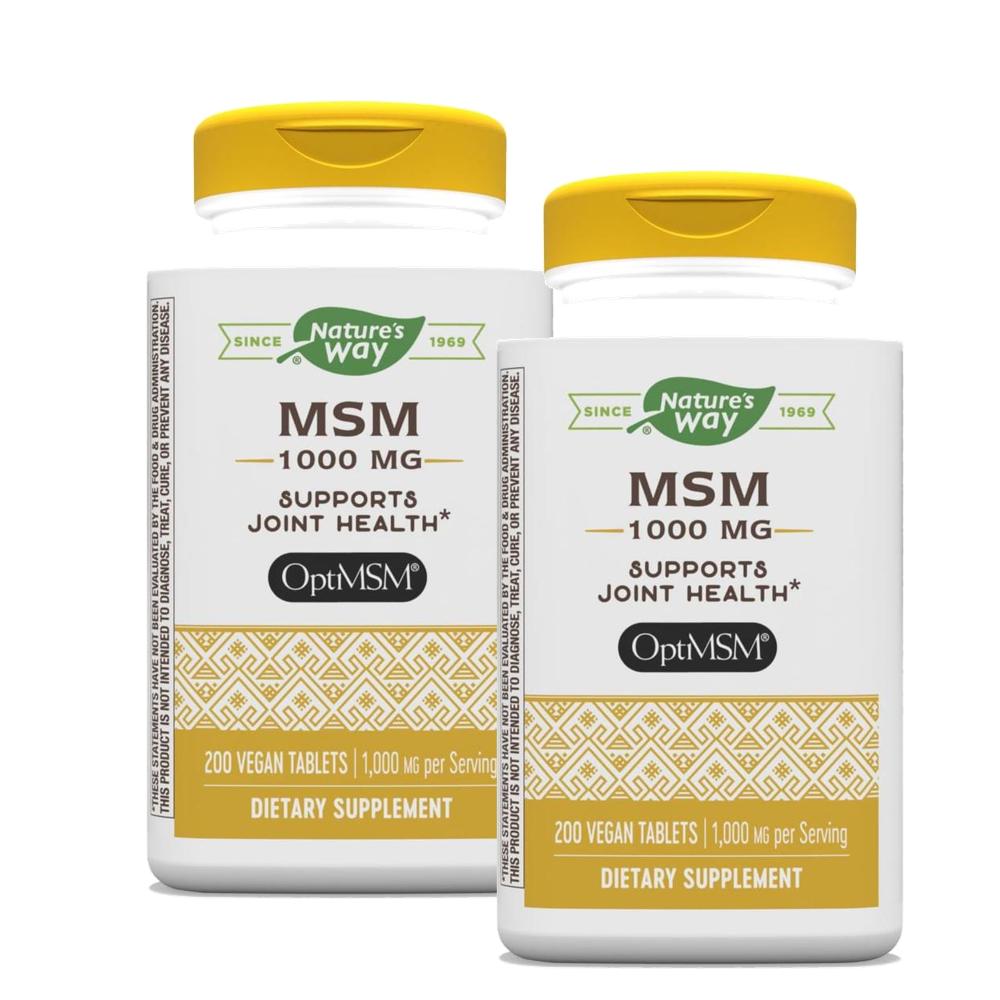 <b>네이처스웨이 엠에스엠</b> 식이유황 1000mg 200정 2개 Nature’s Way MSM
