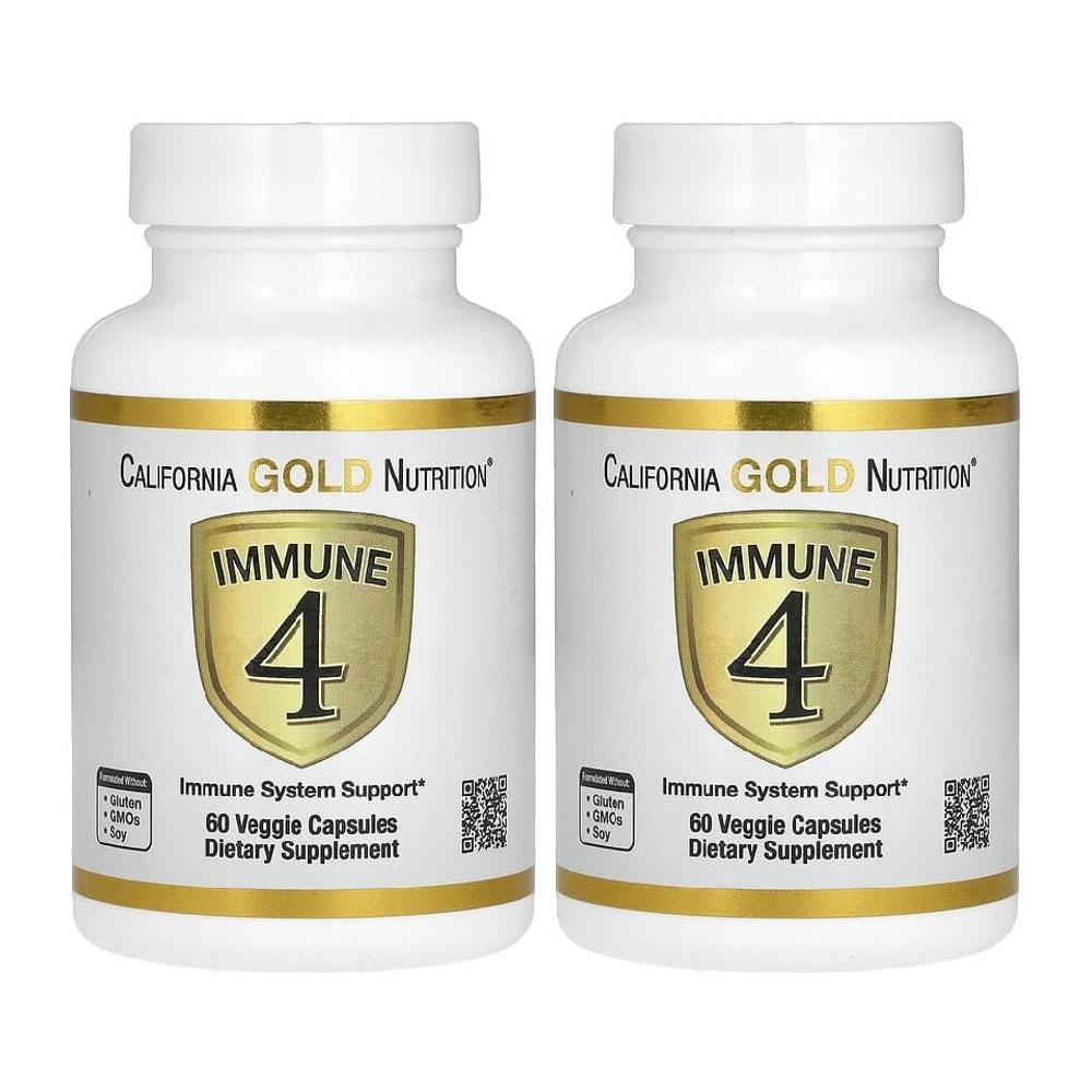 캘리포니아골드 이뮨4 비타민 C D 아연 셀레늄 CGN Immune4 60캡슐 2병