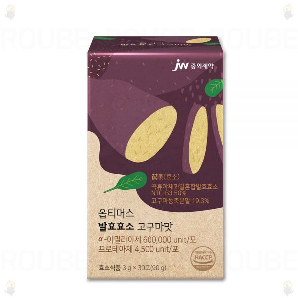 <b>중외제약</b> 고함량 역가<b>수치</b> 속 편한 곡물 발효효소 고구마맛 30포, 90g, 1개