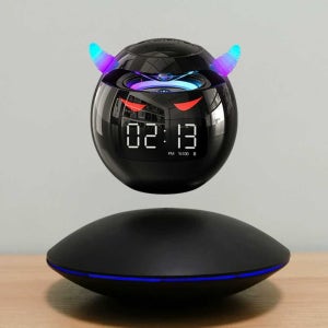 자기부상 프리미엄 AI 무선 블루투스 스피커 시계알람 블랙 자력부상 AI 스피커