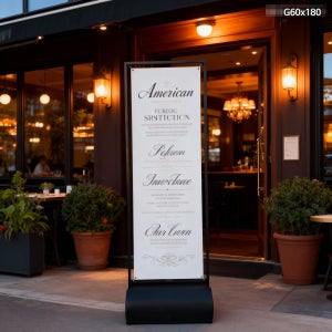 철제 입간판 실외용 물통 일체형 배너거치대 광고 제작 현수막 실사출력 G60X180단면