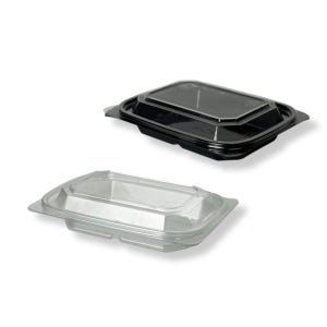 샐러드 반찬 용기 201 투명 검정 1000세트 일회용 포장 용기