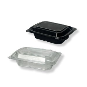 은호팩 202 블랙 투명 SET 1000개 반찬 샐러드 용기 일회용 반찬 용기