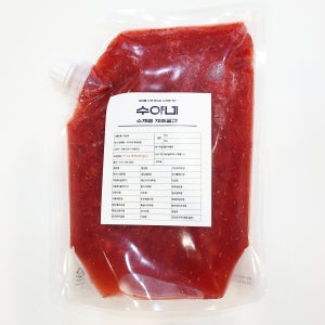 딸기청 딸기라떼청 파우치 1kg 수제청 수야네수제과일청