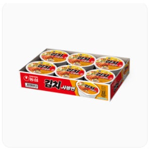 농심 김치사발면 86gX6입