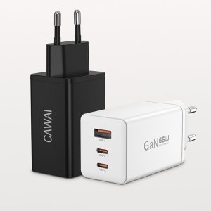 슬림 65W 초고속 충전기 어댑터 C타입 USB 3포트 맥북 아이폰 갤럭시
