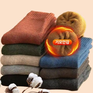 여자 기모양말 10켤레 세트 겨울 따뜻한 보온 두툼한 두꺼운 방한 중목 발목 한파 작업