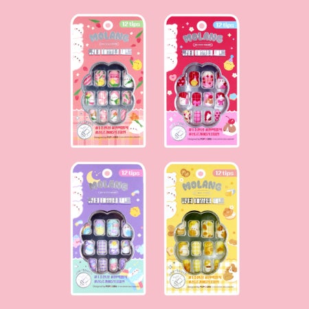 몰랑 큐티 네일팁 세트 (12pcs) 어린이 네일아트
