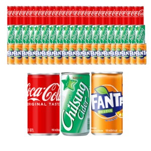 미니 캔음료 음료수 칠성사이다 환타오렌지 코카콜라 190ml 60캔 각20캔씩