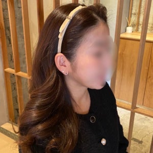 벨벳 슬림 옆 리본 머리띠 귀 안아픈 헤어밴드