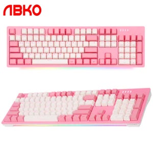 앱코 AN02 핑크 RGB BAR 축교환 키감좋은 갈축 게이밍 기계식 키보드