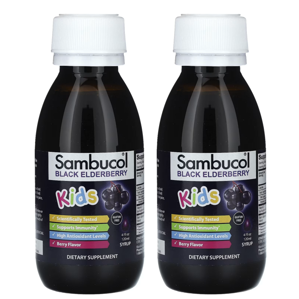 삼부콜 어린이용 <b>블랙 엘더베리 시럽</b> 2병
