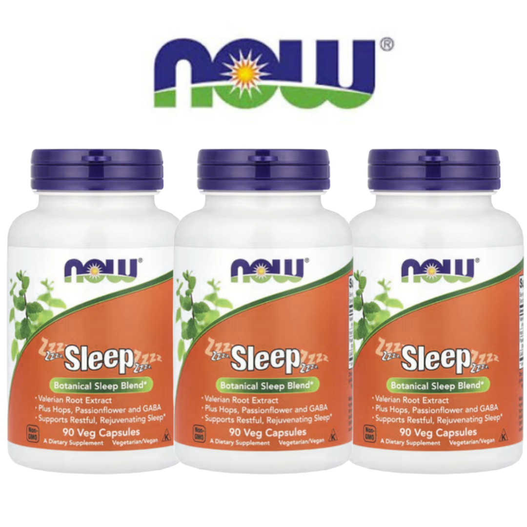 나우푸드 슬립 90베지캡슐 발레리안뿌리 <b>추출물</b> <b>시계꽃</b> 홉 GABA NOW Sleep 3개