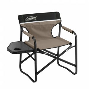 콜맨 캠핑 체어 의자 사이드 테이블 접이식 브라운 ST 2190860
